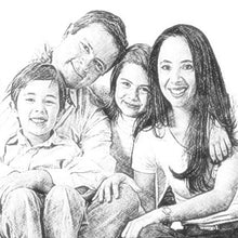 Load image into Gallery viewer, Custom Portrait Drawing, Pencil drawing, Combining Different Pictures, Special Gift
